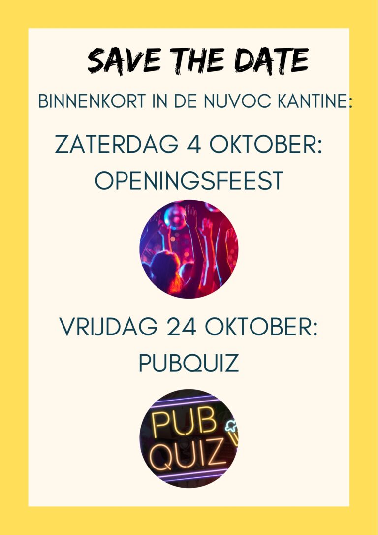 Binnenkort in de Nuvoc kantine